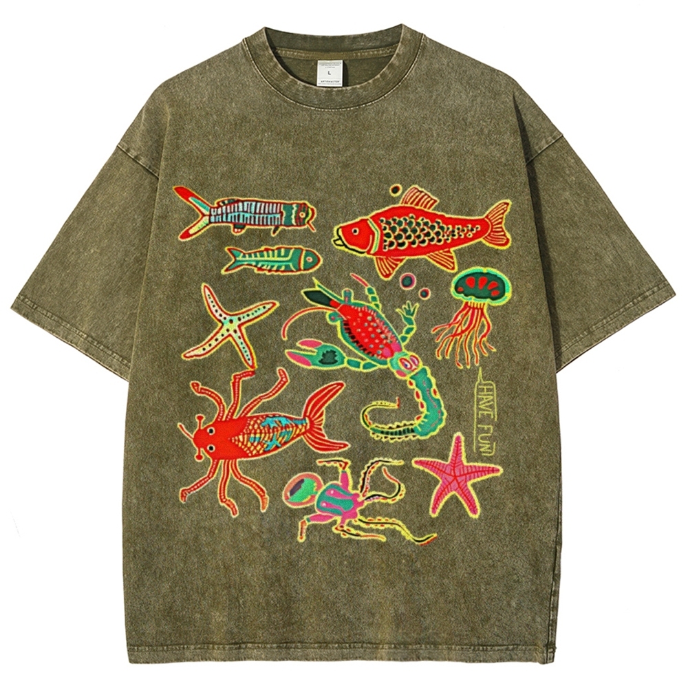 Have Fun Unisex Vintage Washed Tee