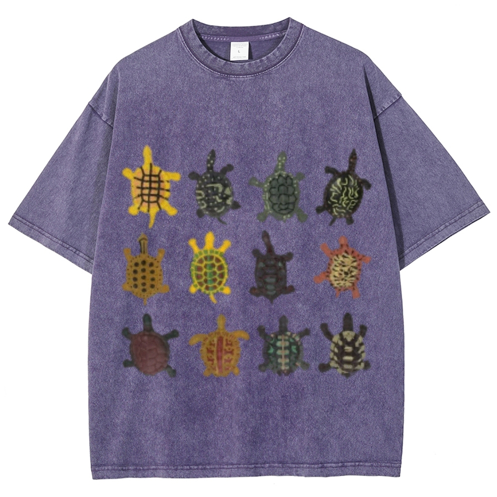 Turtle Trio Unisex Vintage Washed Tee