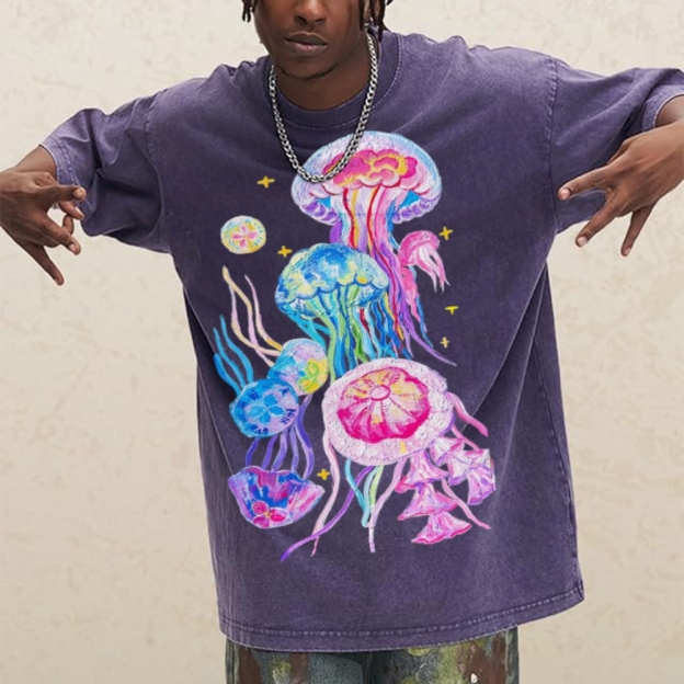 Jellyfish Unisex Vintage Washed Tee