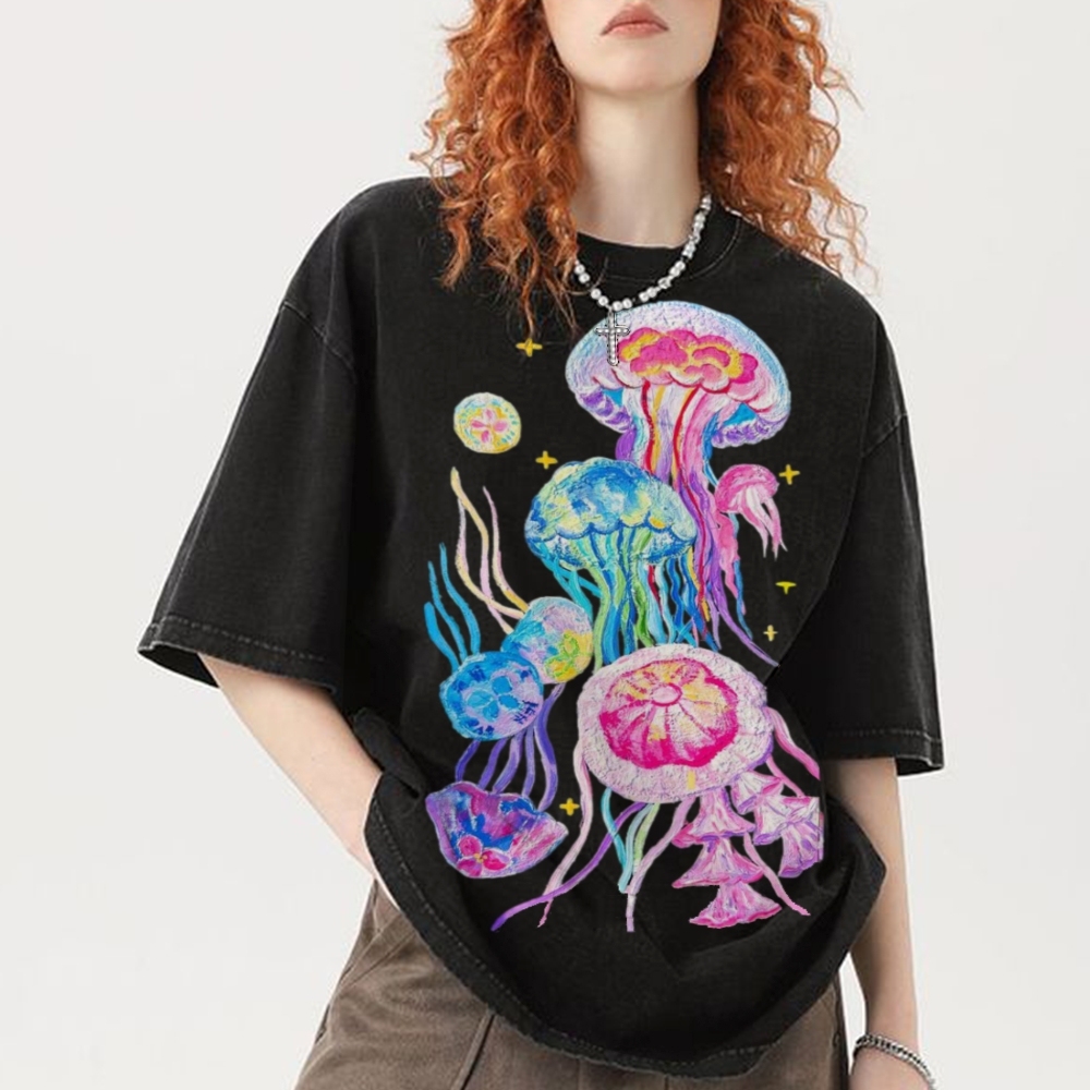 Jellyfish Unisex Vintage Washed Tee