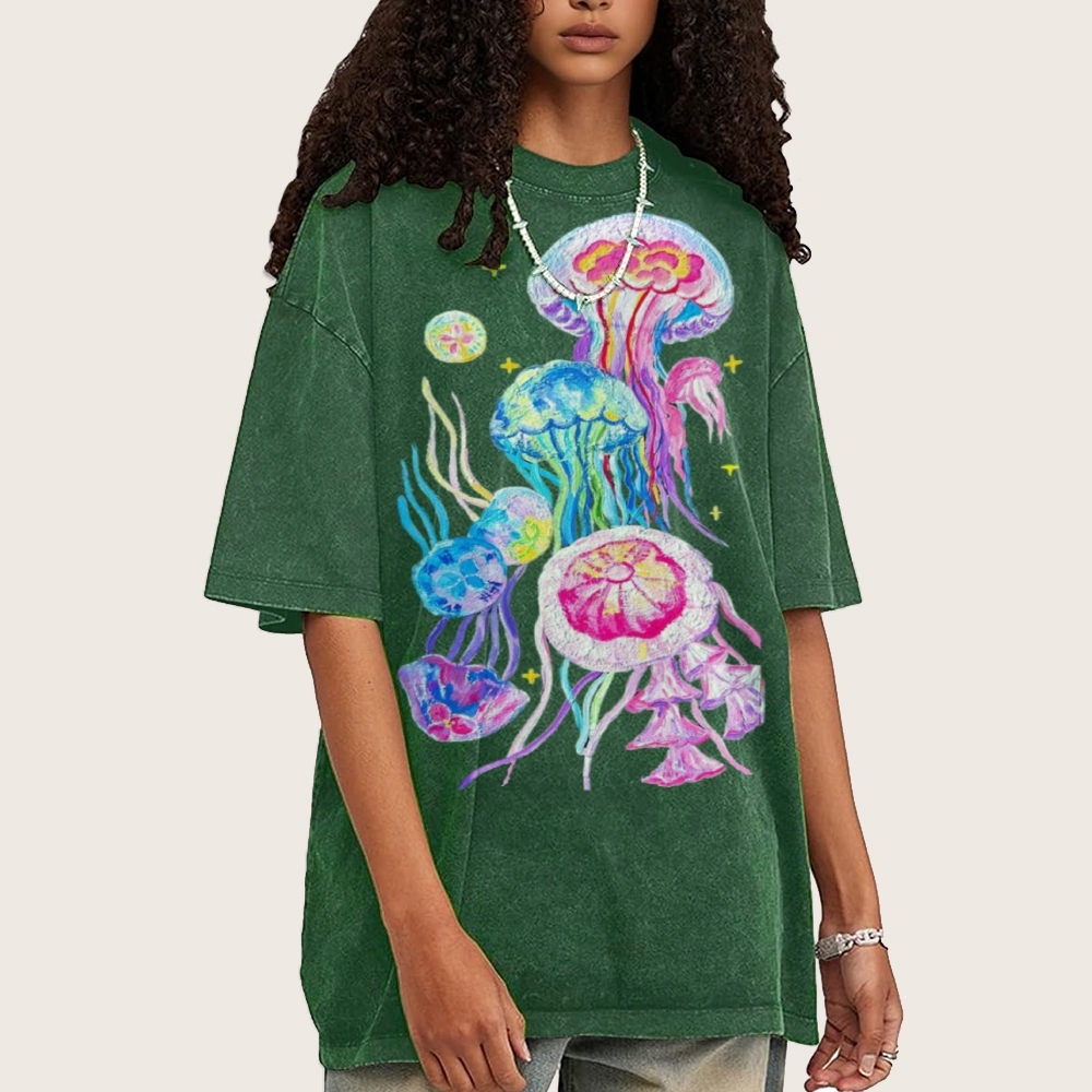 Jellyfish Unisex Vintage Washed Tee
