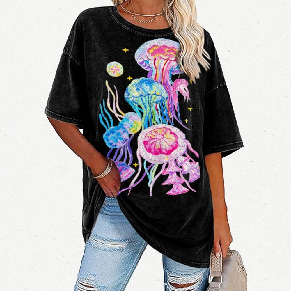 Jellyfish Unisex Vintage Washed Tee