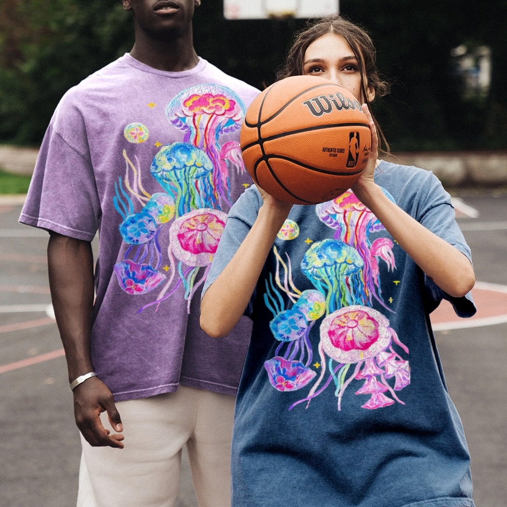 Jellyfish Unisex Vintage Washed Tee