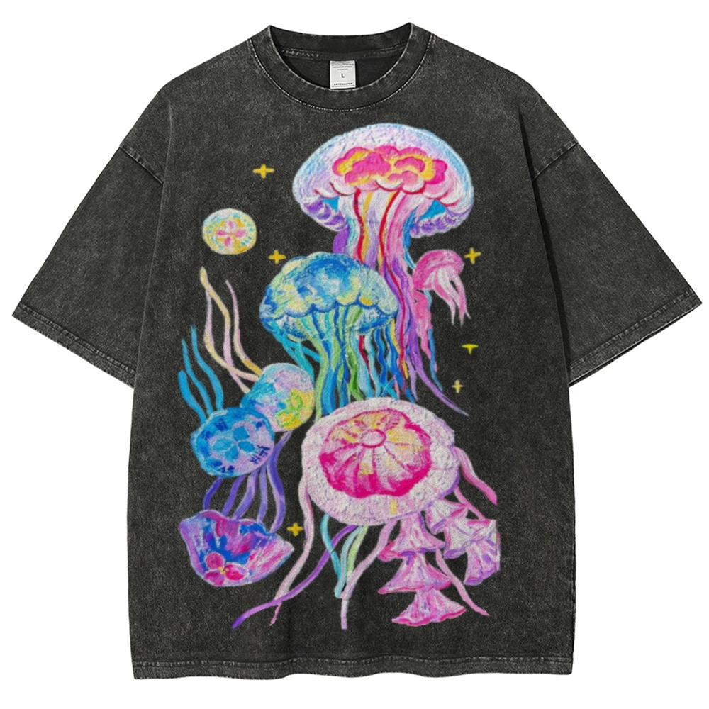 Jellyfish Unisex Vintage Washed Tee