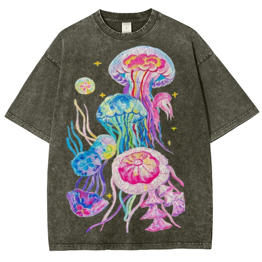 Jellyfish Unisex Vintage Washed Tee