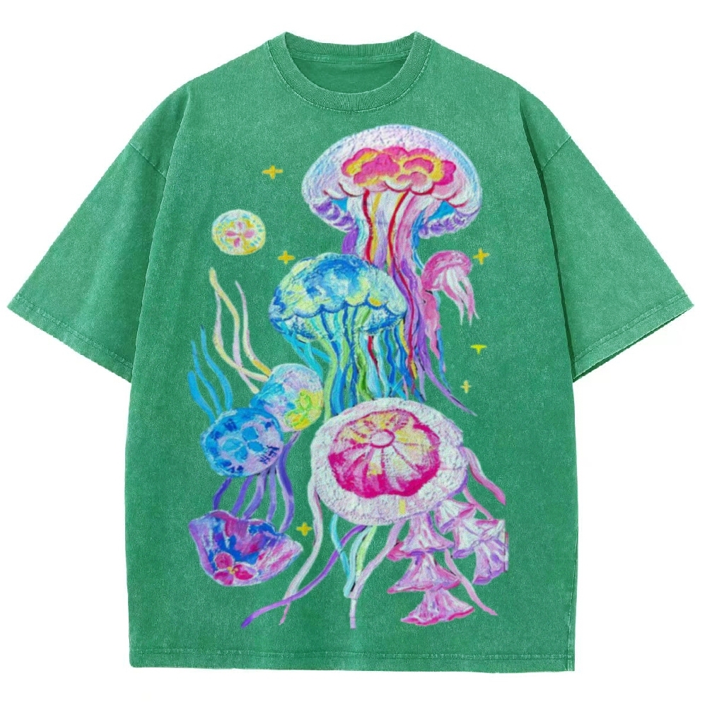 Jellyfish Unisex Vintage Washed Tee