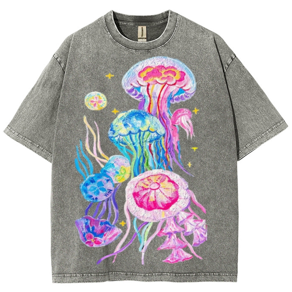 Jellyfish Unisex Vintage Washed Tee