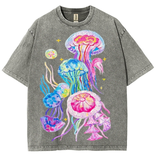 Jellyfish Unisex Vintage Washed Tee