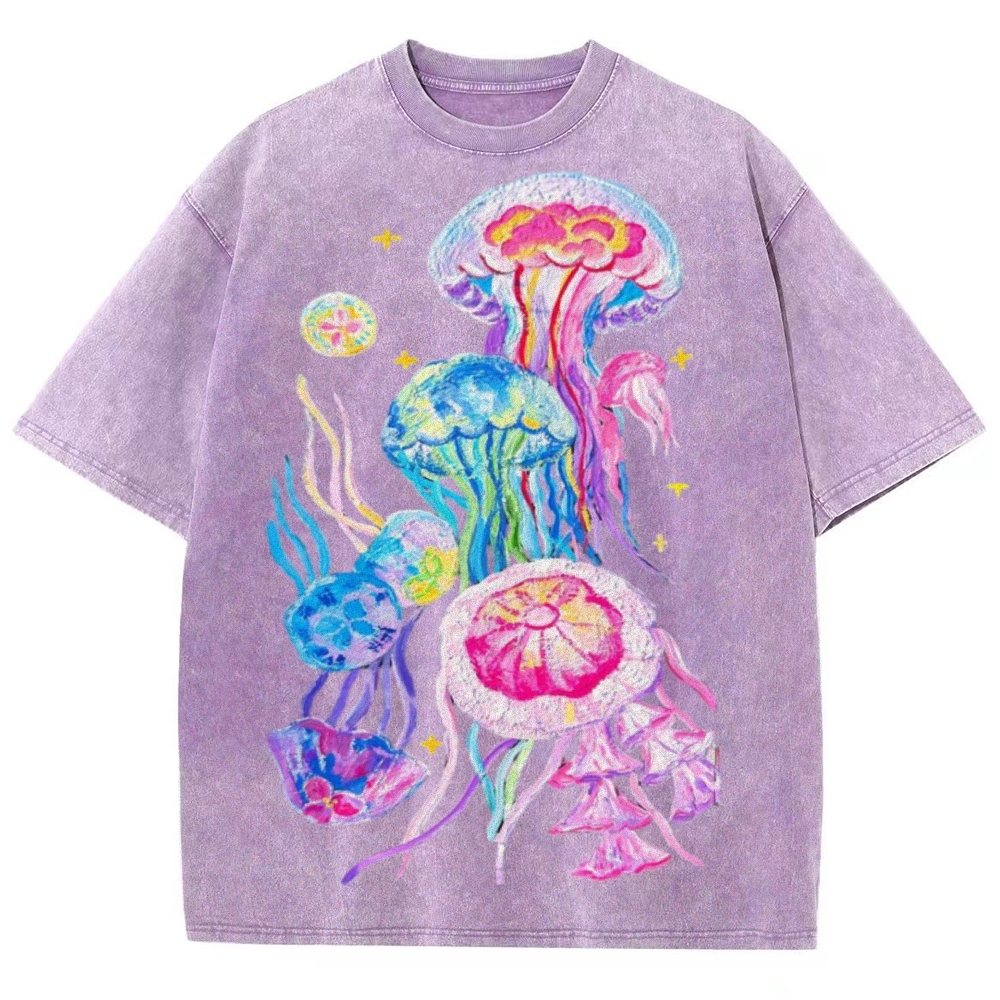 Jellyfish Unisex Vintage Washed Tee