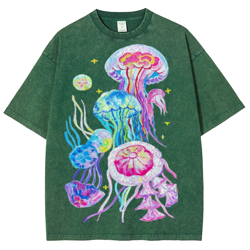Jellyfish Unisex Vintage Washed Tee