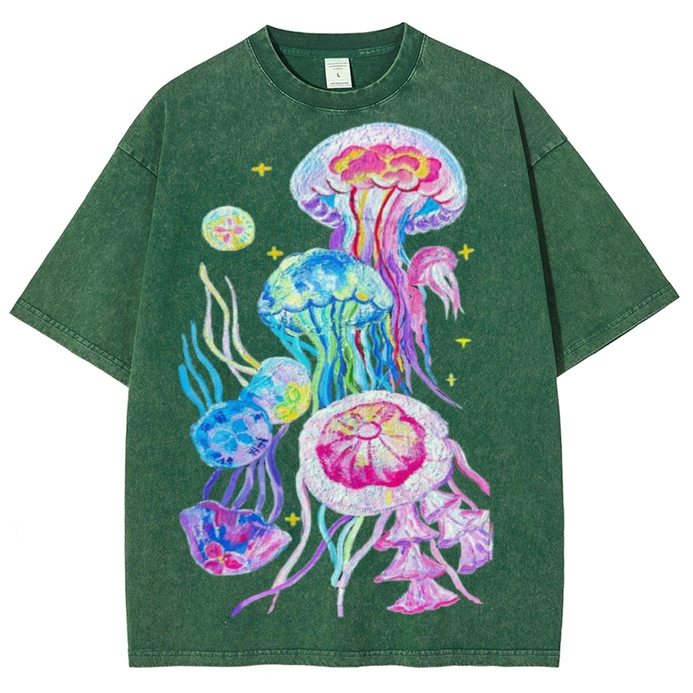 Jellyfish Unisex Vintage Washed Tee