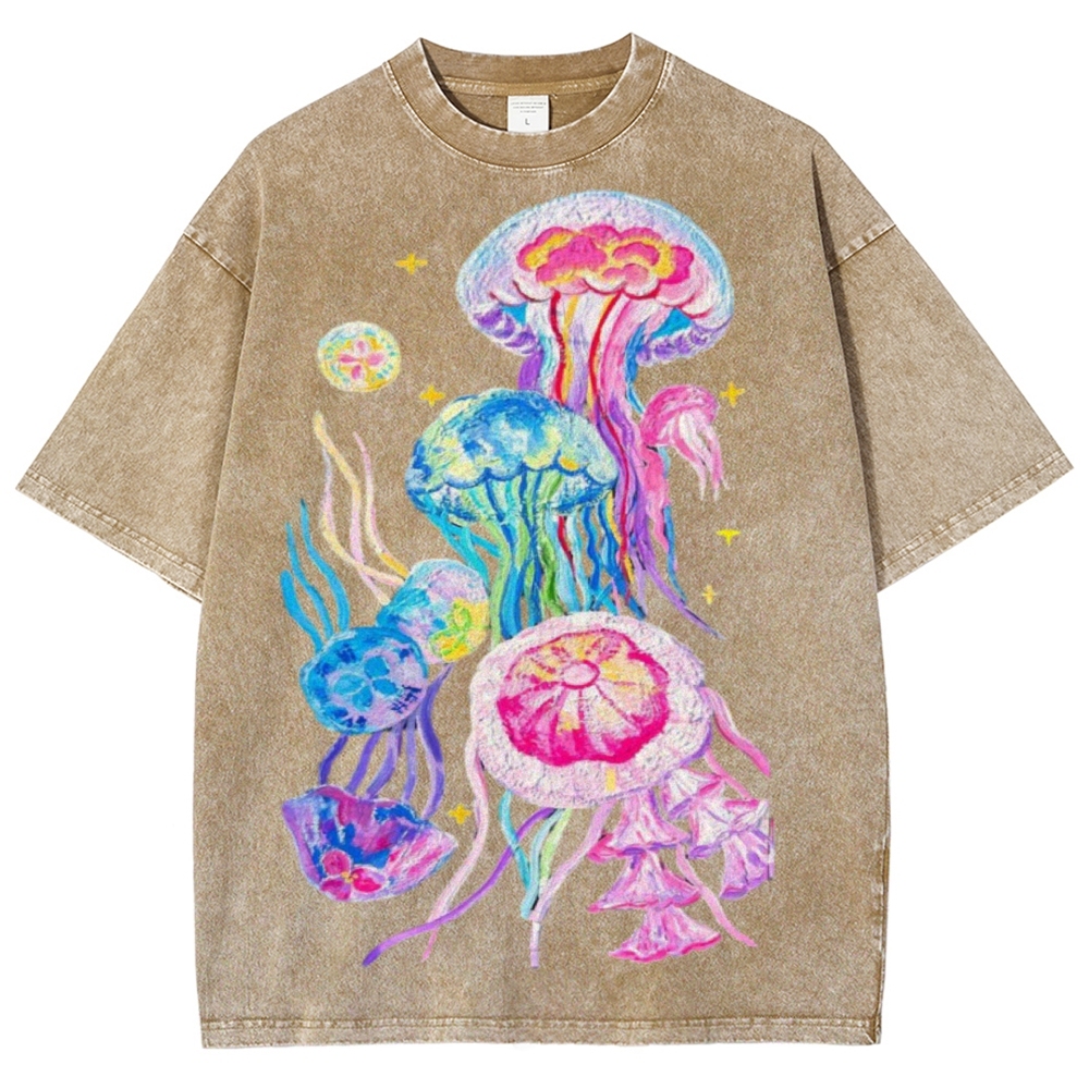 Jellyfish Unisex Vintage Washed Tee