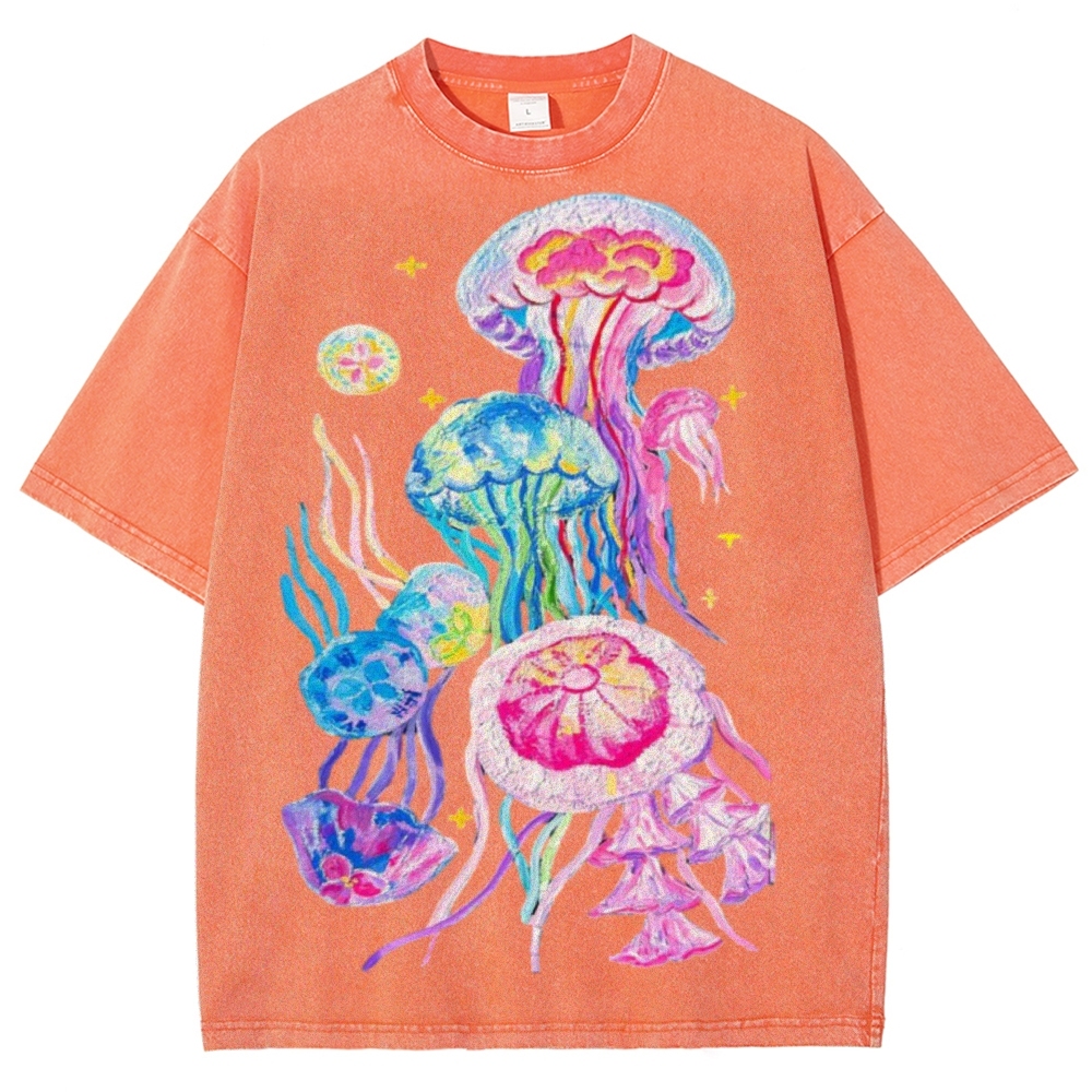 Jellyfish Unisex Vintage Washed Tee