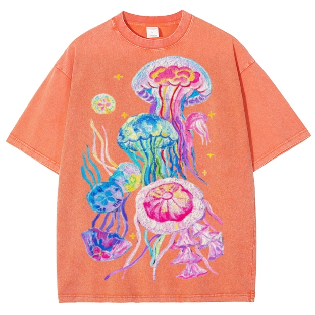 Jellyfish Unisex Vintage Washed Tee