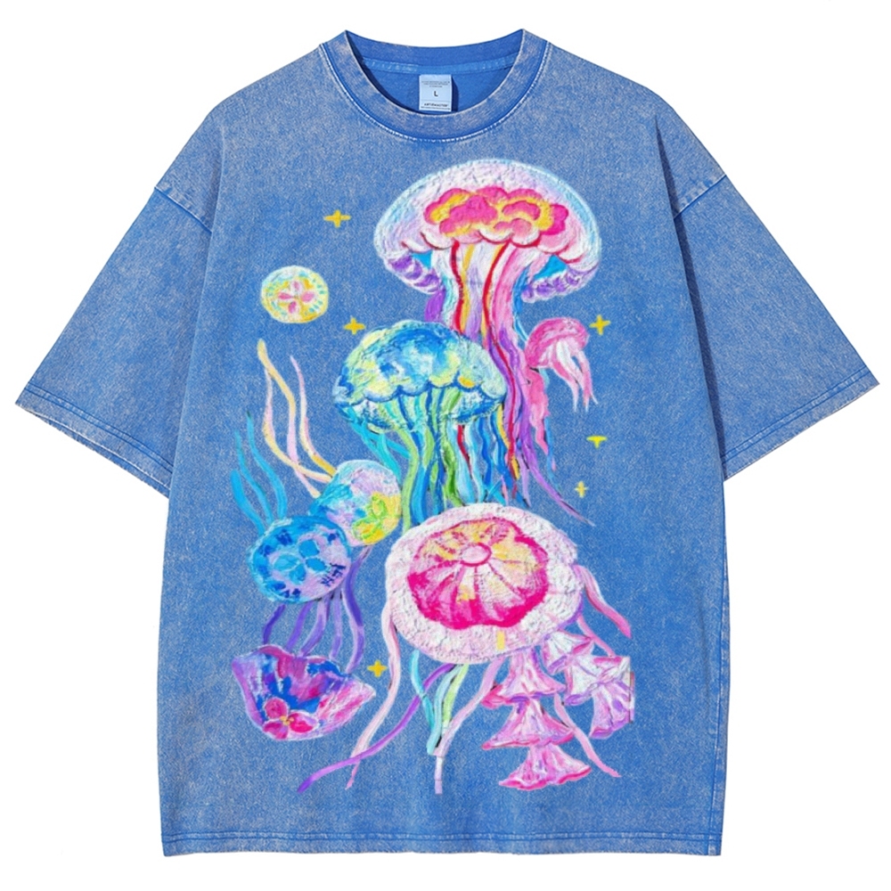 Jellyfish Unisex Vintage Washed Tee