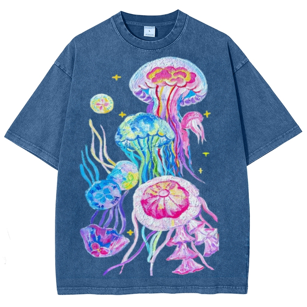 Jellyfish Unisex Vintage Washed Tee