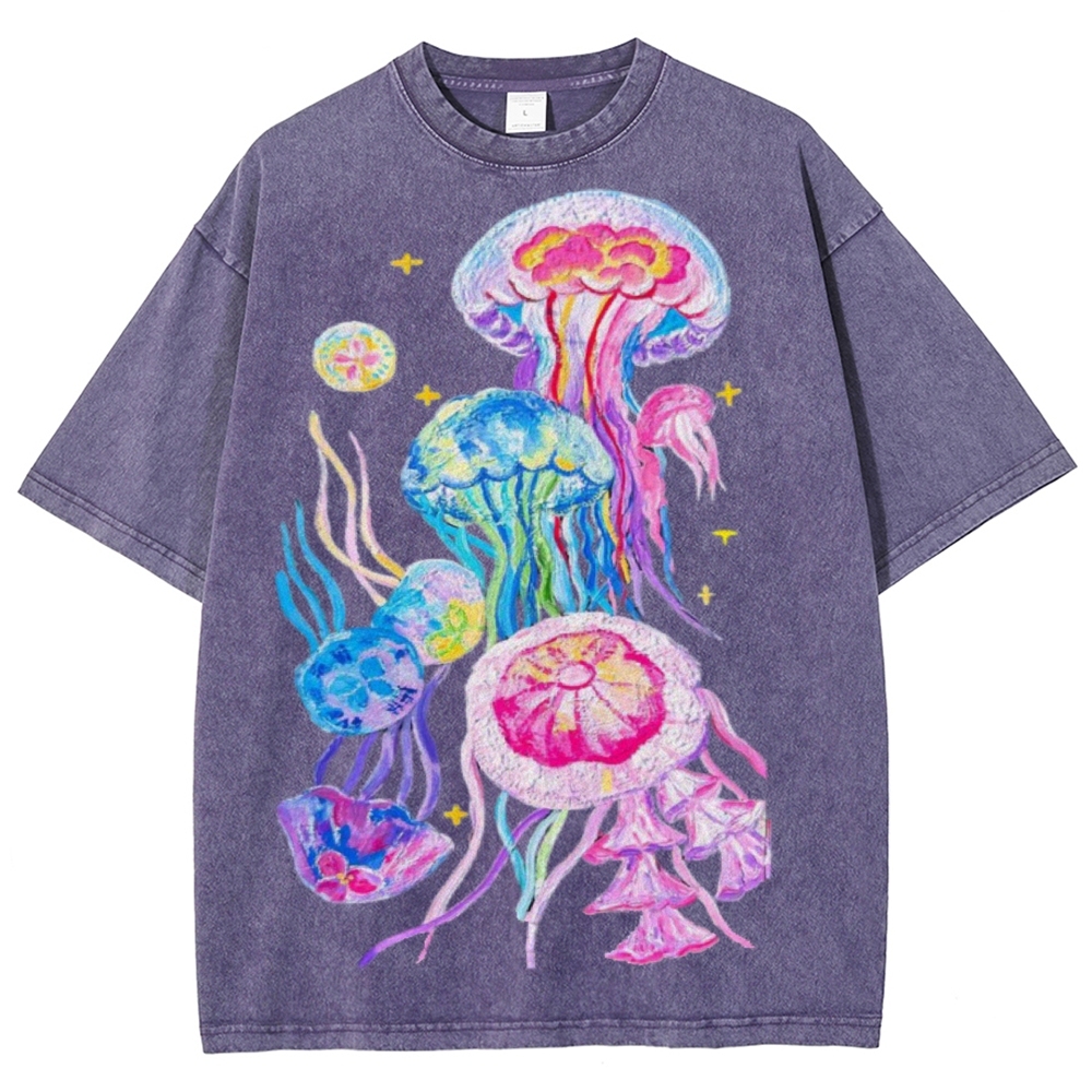 Jellyfish Unisex Vintage Washed Tee
