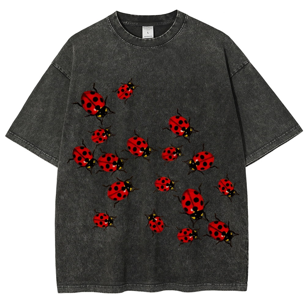 Ladybugs Unisex Vintage Washed Tee