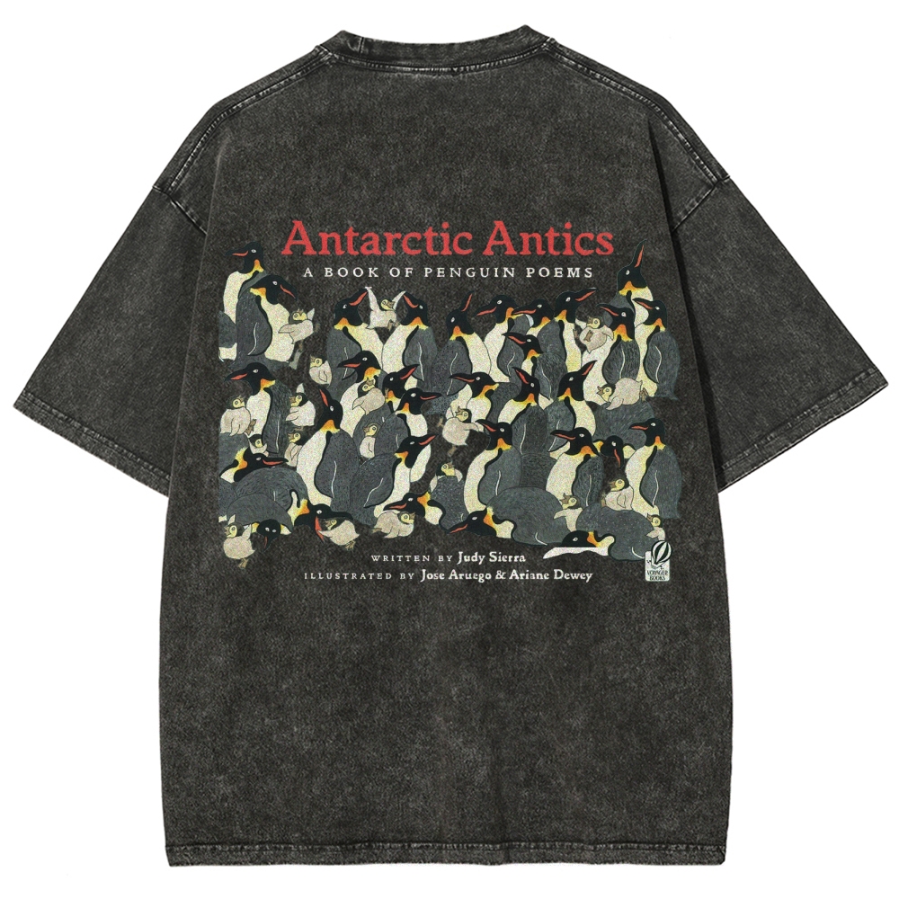 Antarctic Antics Customized Unisex Fit Washed T-Shirt