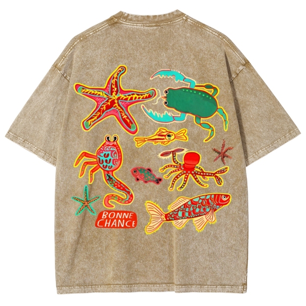 Bonne Chance Customized Unisex Fit Washed T-Shirt