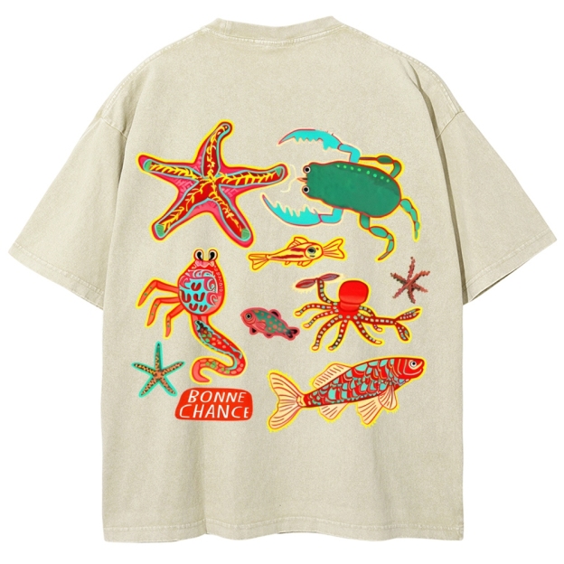 Bonne Chance Customized Unisex Fit Washed T-Shirt