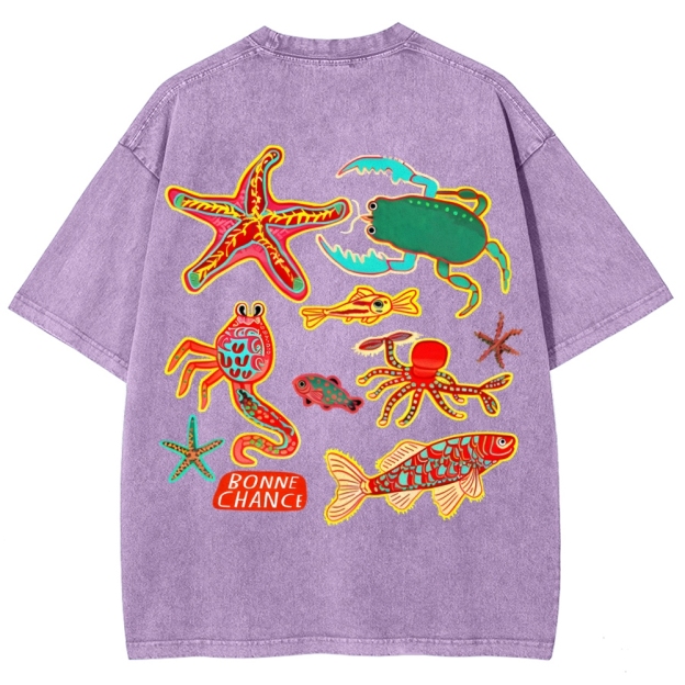 Bonne Chance Customized Unisex Fit Washed T-Shirt