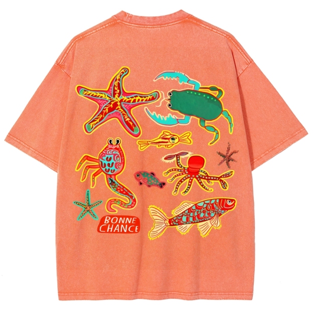 Bonne Chance Customized Unisex Fit Washed T-Shirt