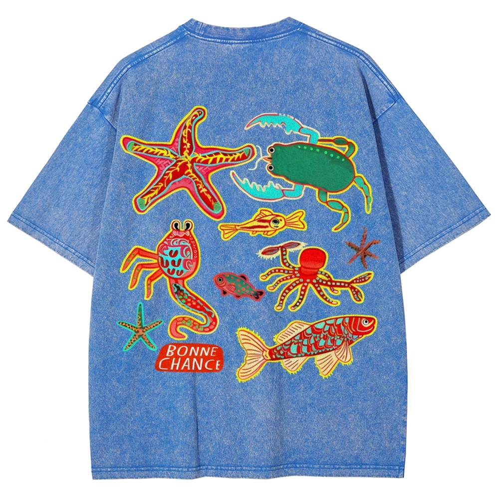 Bonne Chance Customized Unisex Fit Washed T-Shirt