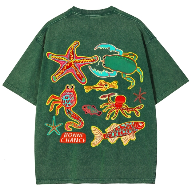 Bonne Chance Customized Unisex Fit Washed T-Shirt