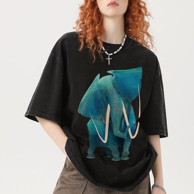 Big Elephants Unisex Vintage Washed Tee
