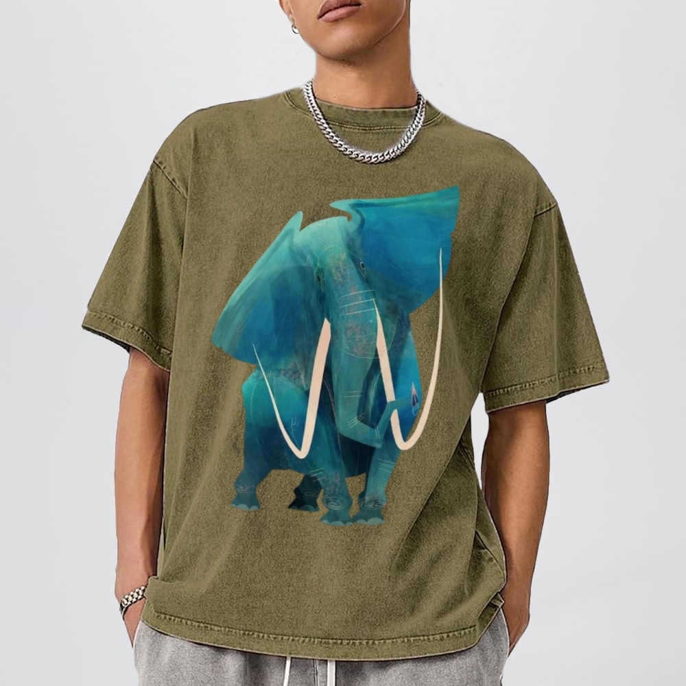 Big Elephants Unisex Vintage Washed Tee