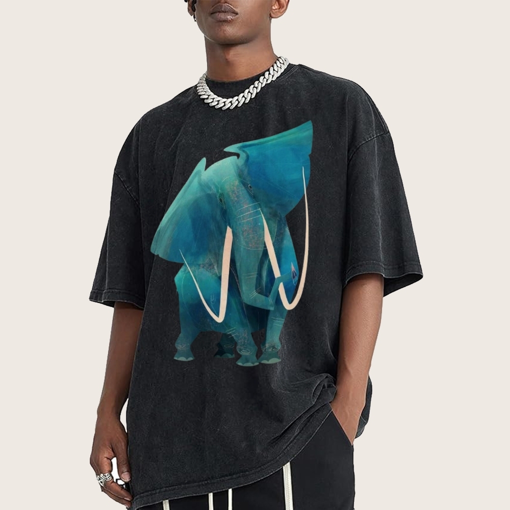 Big Elephants Unisex Vintage Washed Tee