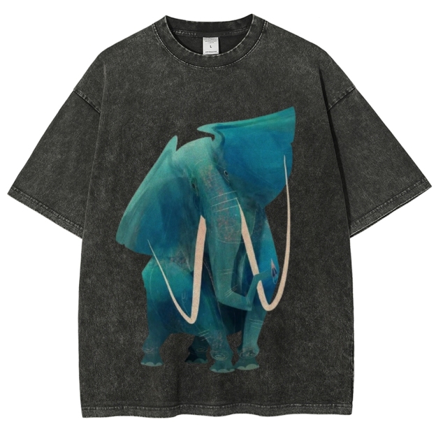 Big Elephants Unisex Vintage Washed Tee