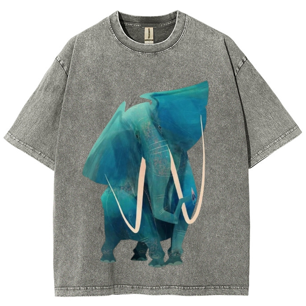 Big Elephants Unisex Vintage Washed Tee