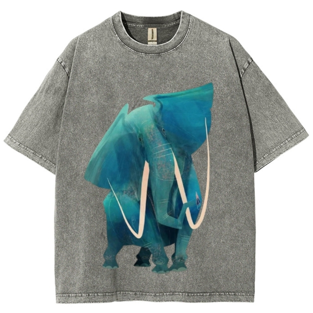 Big Elephants Unisex Vintage Washed Tee