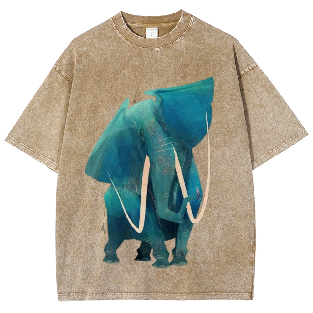 Big Elephants Unisex Vintage Washed Tee