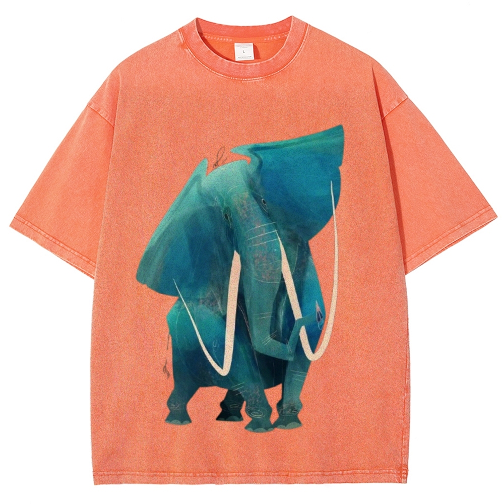 Big Elephants Unisex Vintage Washed Tee