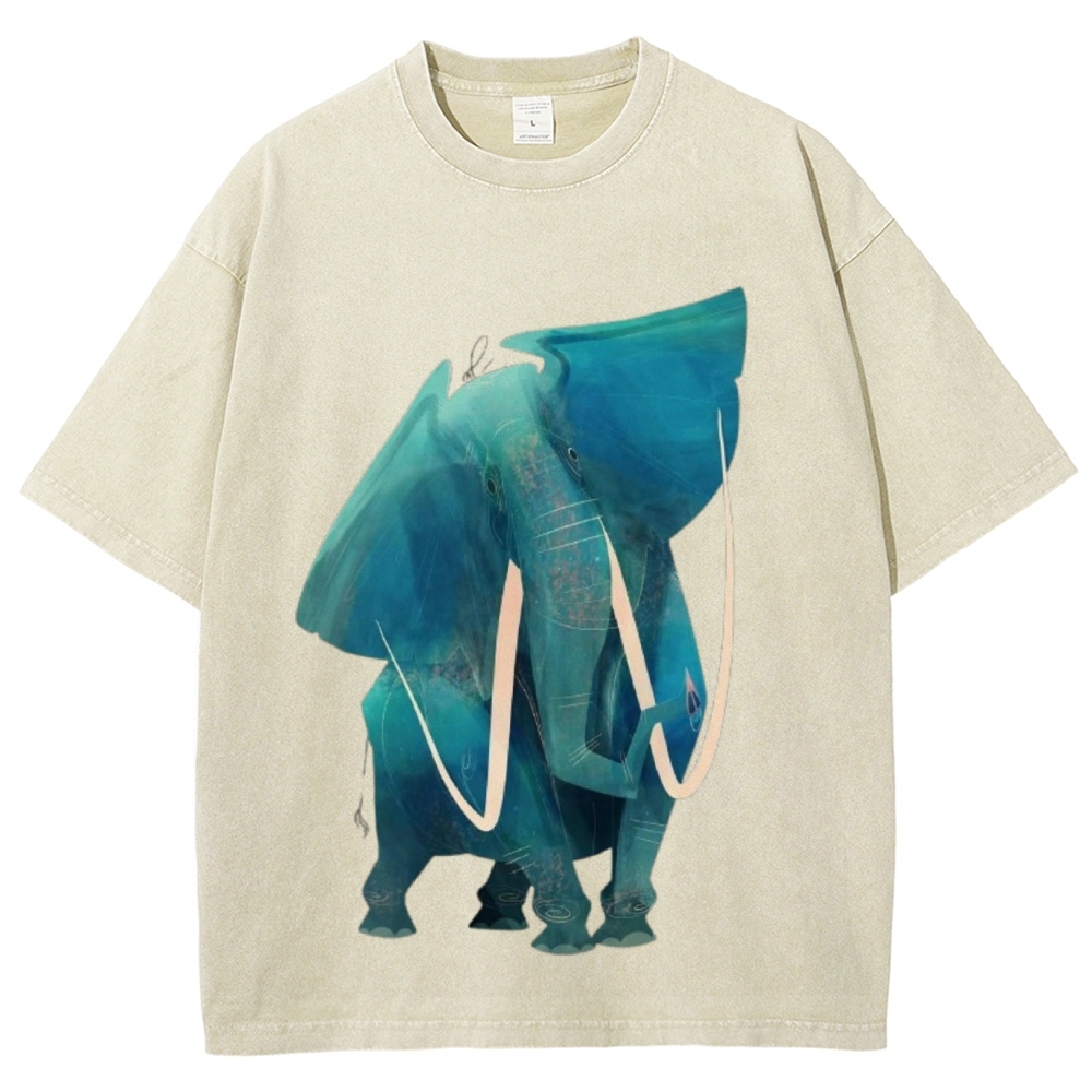 Big Elephants Unisex Vintage Washed Tee