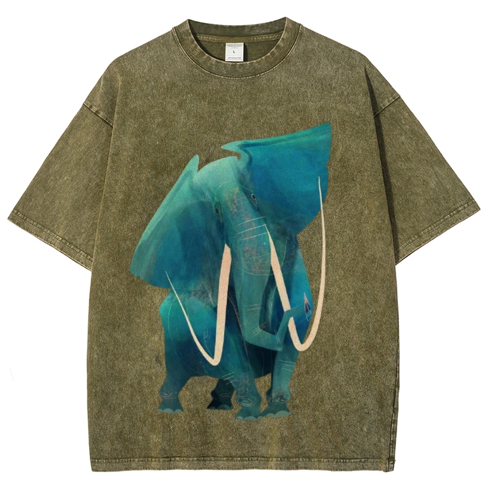 Big Elephants Unisex Vintage Washed Tee