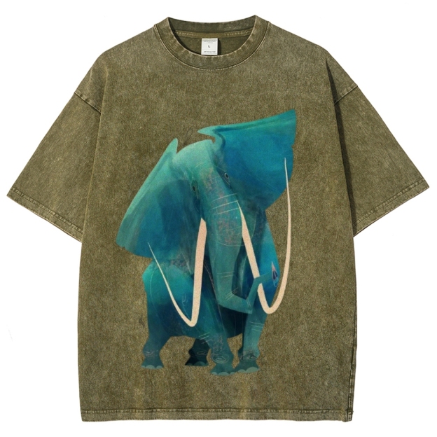 Big Elephants Unisex Vintage Washed Tee