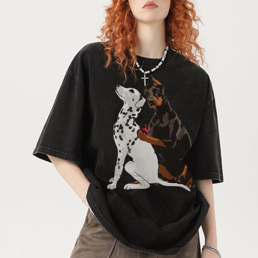 Funny Dog Unisex Vintage Washed Tee