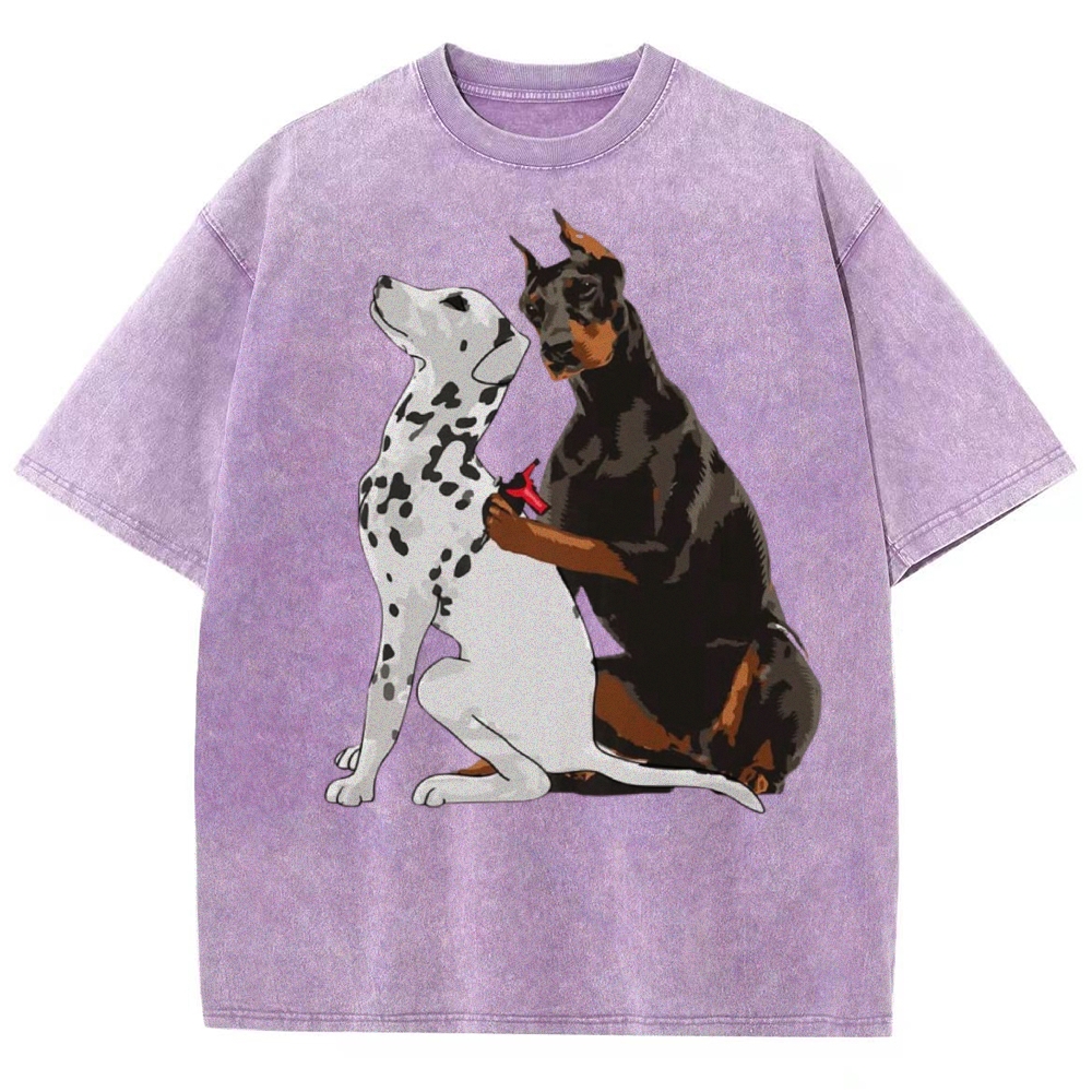 Funny Dog Unisex Vintage Washed Tee