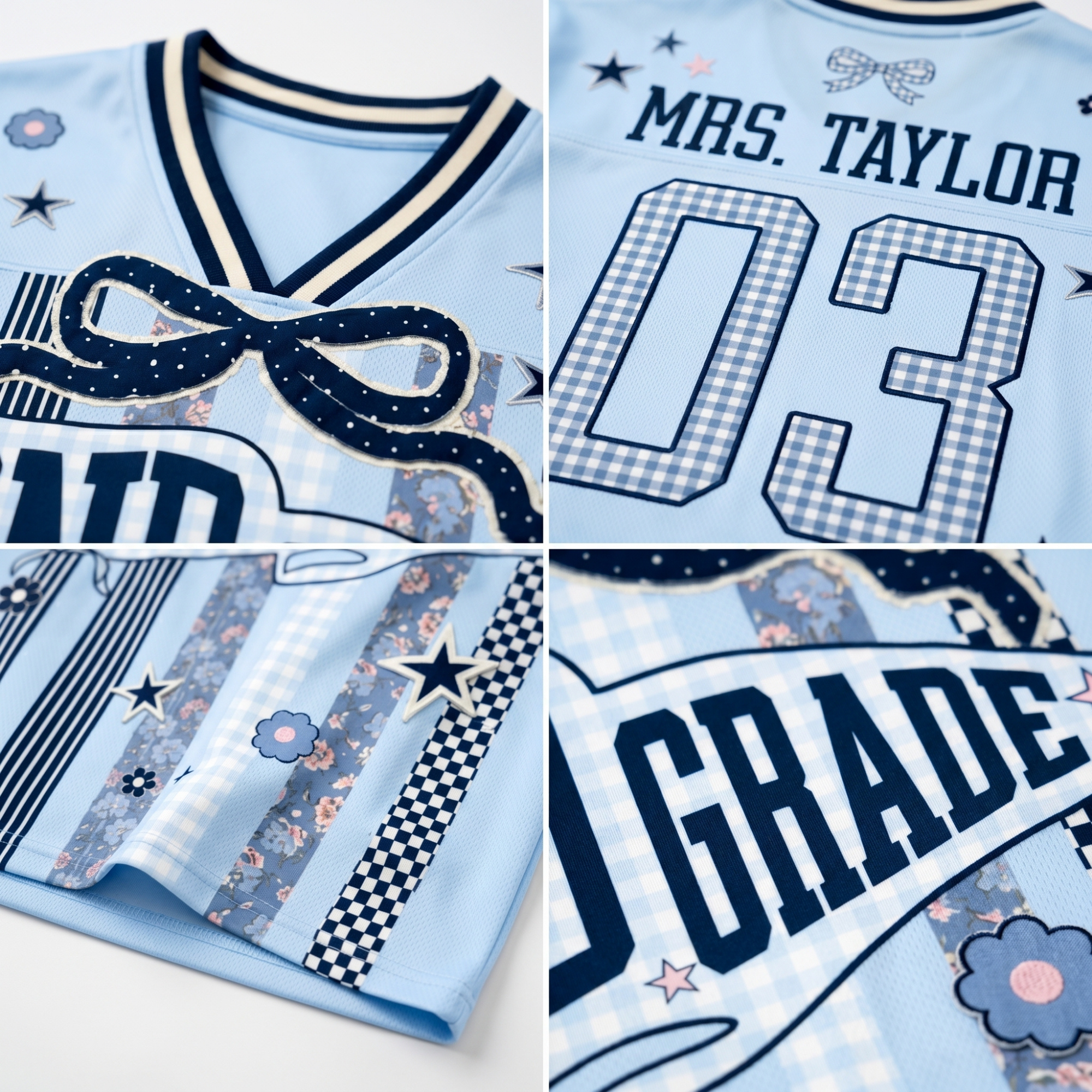 Chaotic Club Striped Grade Level Team Teacher Mesh Jersey