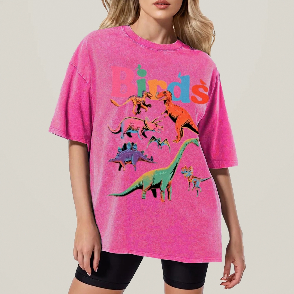 Birds Unisex Vintage Washed Tee