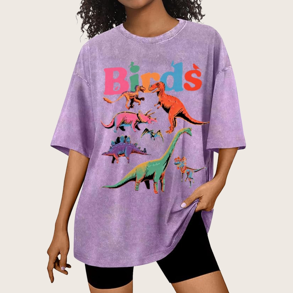 Birds Unisex Vintage Washed Tee