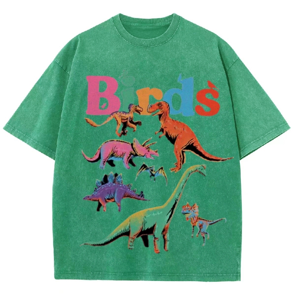 Birds Unisex Vintage Washed Tee
