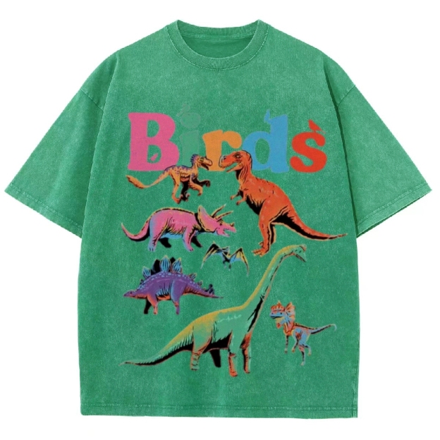 Birds Unisex Vintage Washed Tee