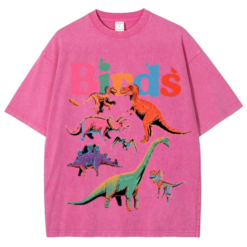 Birds Unisex Vintage Washed Tee