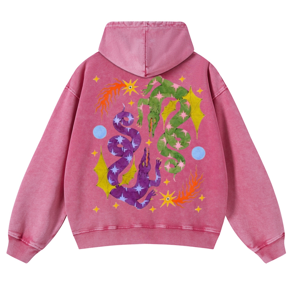 Two Crocodiles Casual Washed Hoodie
