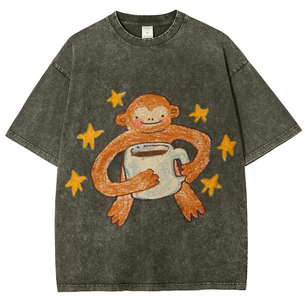 Star Monkey Unisex Vintage Washed Tee